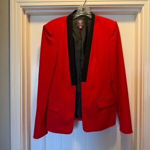 Vince Camuto Red Women's Blazer with Black Shawl Collar